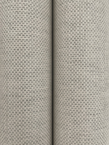 York Wallcoverings Ronald Redding Check Paperweave Ash Wallpaper Paper Weave Naturals Ash  Wallpaper - YGL7040