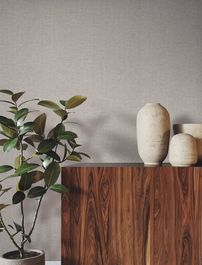 York Wallcoverings Ronald Redding Check Paperweave Ash Wallpaper Paper Weave Naturals Ash  Wallpaper - YGL7040
