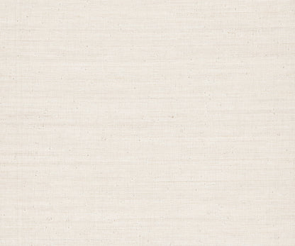 Beige raffia grasscloth wallpaper close-up; natural, woven texture with visible fibers.