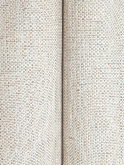 YGL7042 detail: beige woven fabric rolls with cream-and-tan checker texture, two panels side by side.