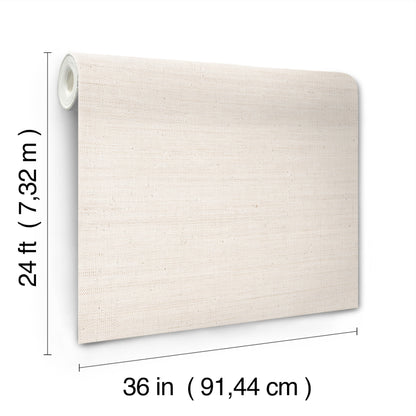 Beige raffia grasscloth wallpaper roll, 36 in wide by 24 ft long, wallcovering