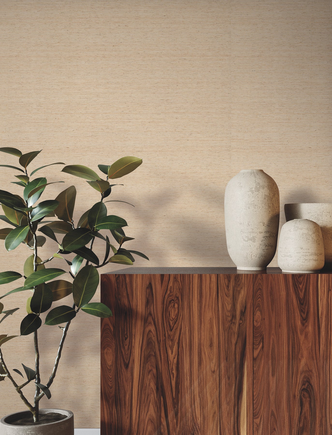 York Wallcoverings Ronald Redding Nature's Abaca Oat Wallpaper Grasscloth Naturals Oat  Wallpaper - YGL7052