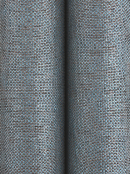 York Wallcoverings Ronald Redding Check Paperweave Brown / Blue Wallpaper Paper Weave Naturals Brown / Blue  Wallpaper - YGL7056