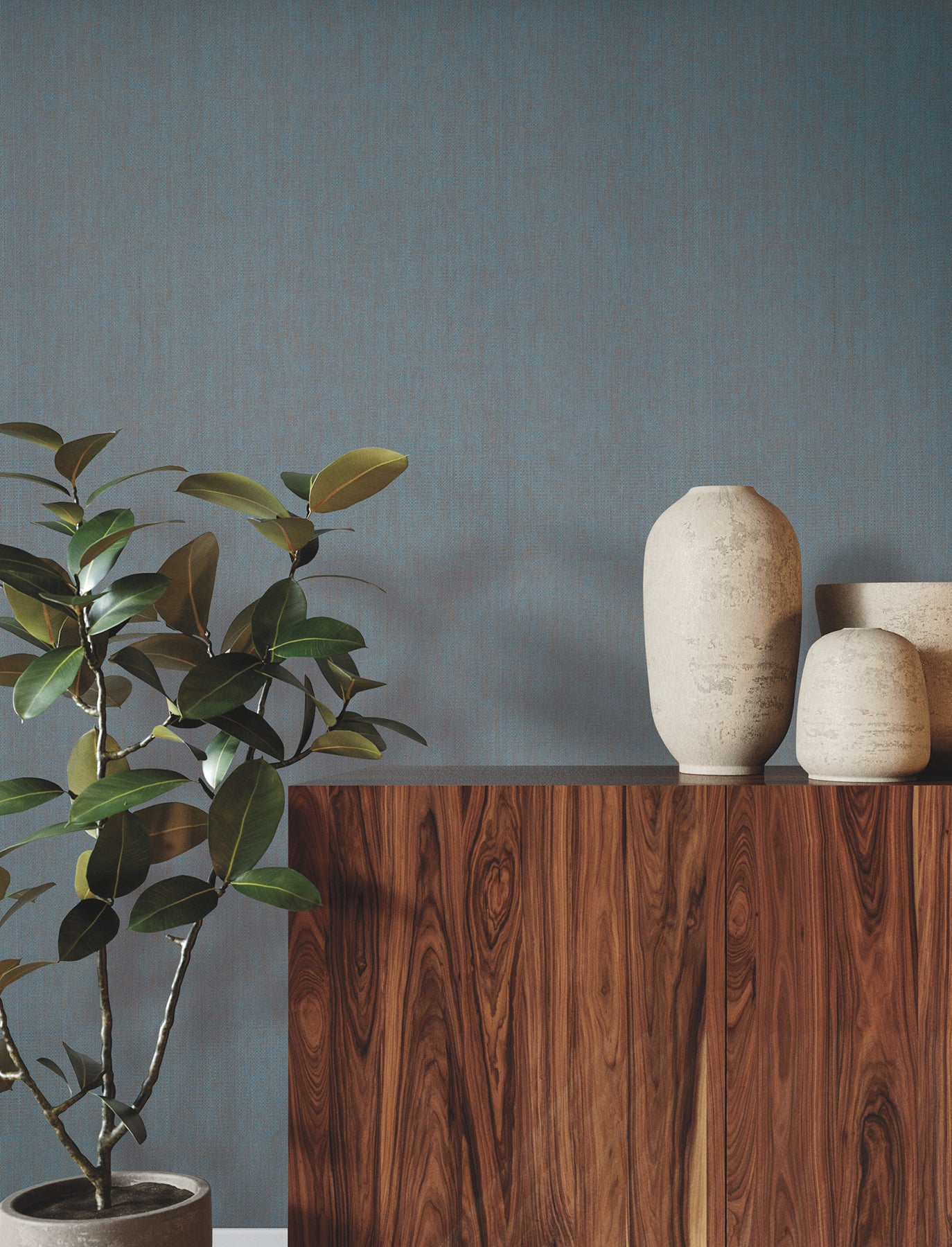 York Wallcoverings Ronald Redding Check Paperweave Brown / Blue Wallpaper Paper Weave Naturals Brown / Blue  Wallpaper - YGL7056