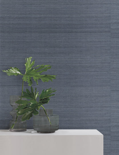 York Wallcoverings Ronald Redding Horizon Abaca Indigo Wallpaper Grasscloth Naturals Indigo  Wallpaper - YGL7064