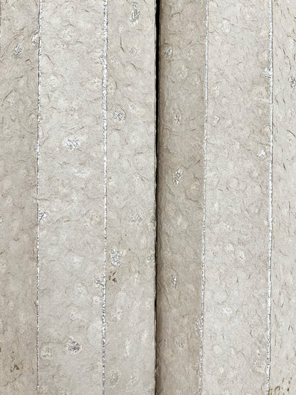 York Wallcoverings Ronald Redding Handcrafted Paper Almond Wallpaper Stripes Eclectic Almond  Wallpaper - YGL7069