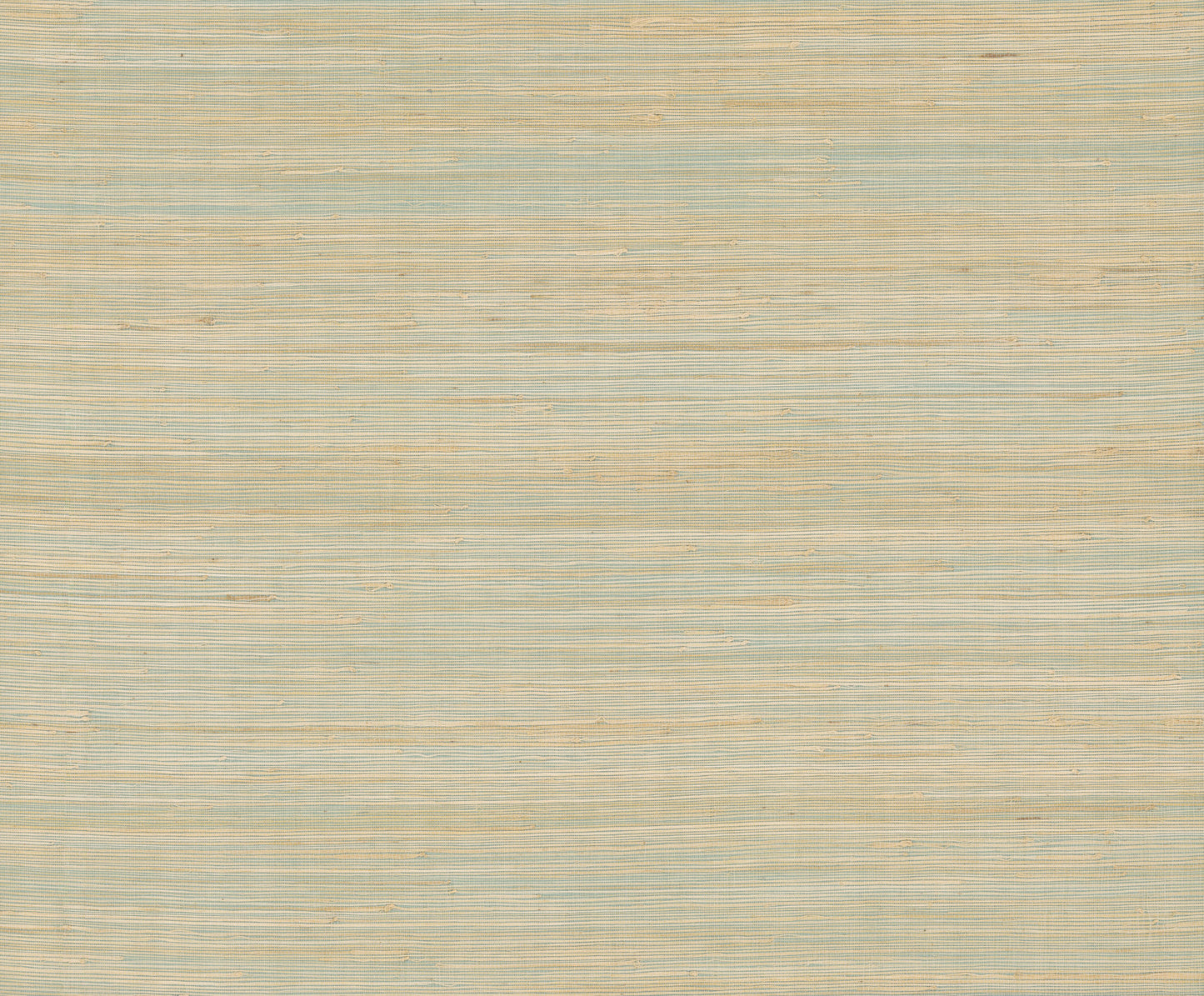 Beige grasscloth wallpaper texture with subtle pale blue horizontal stripes.
