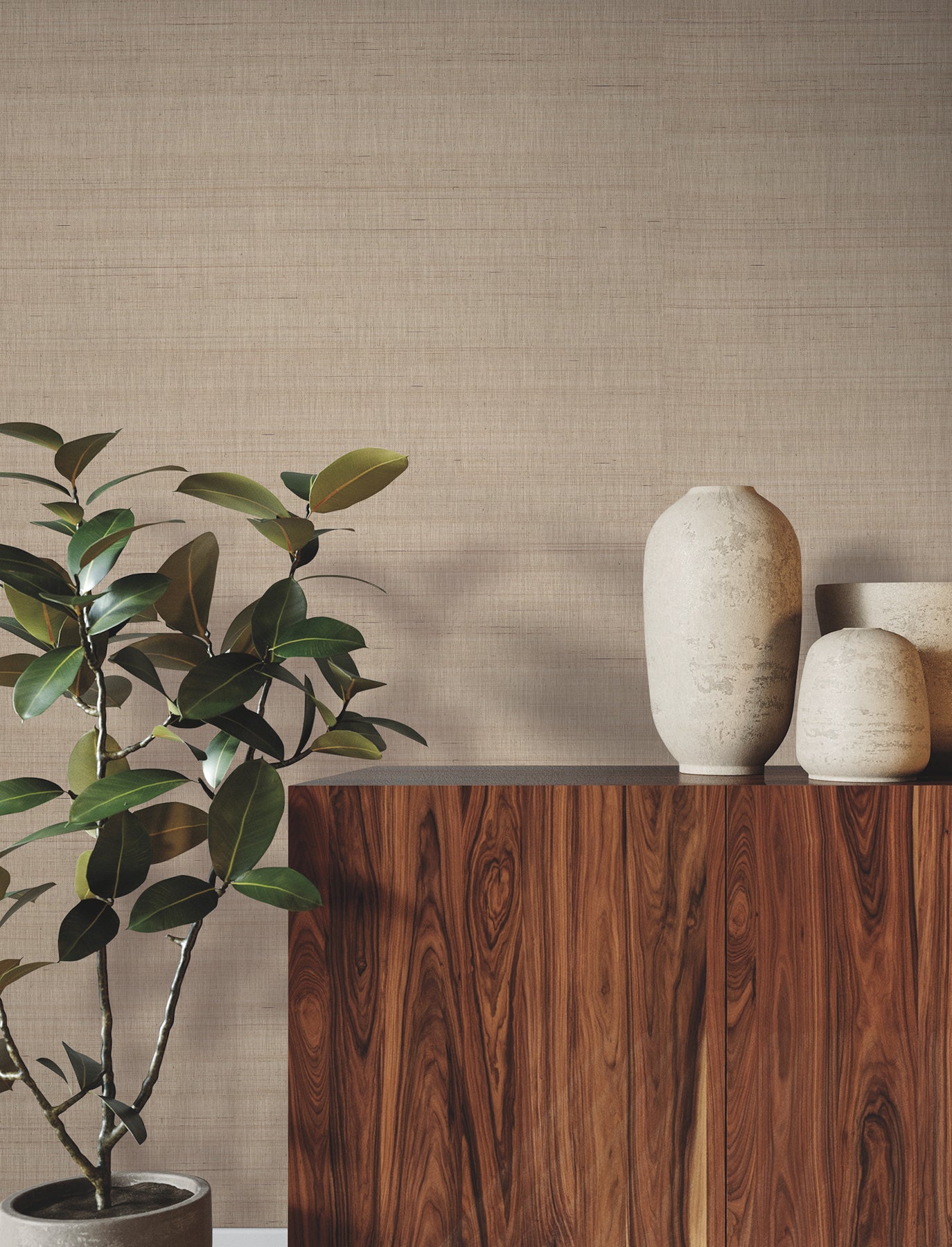 York Wallcoverings Ronald Redding Refined Abaca Almond Wallpaper Grasscloth Naturals Almond  Wallpaper - YGL7073