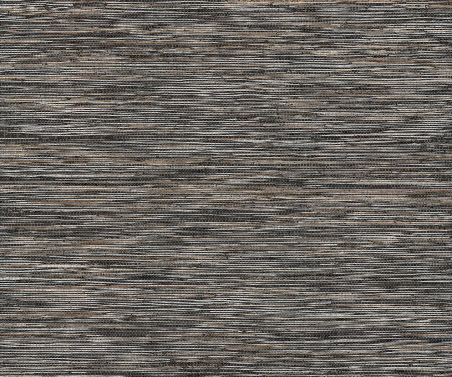 Black & Silver shimmering hemp grasscloth wallpaper with a natural woven texture.