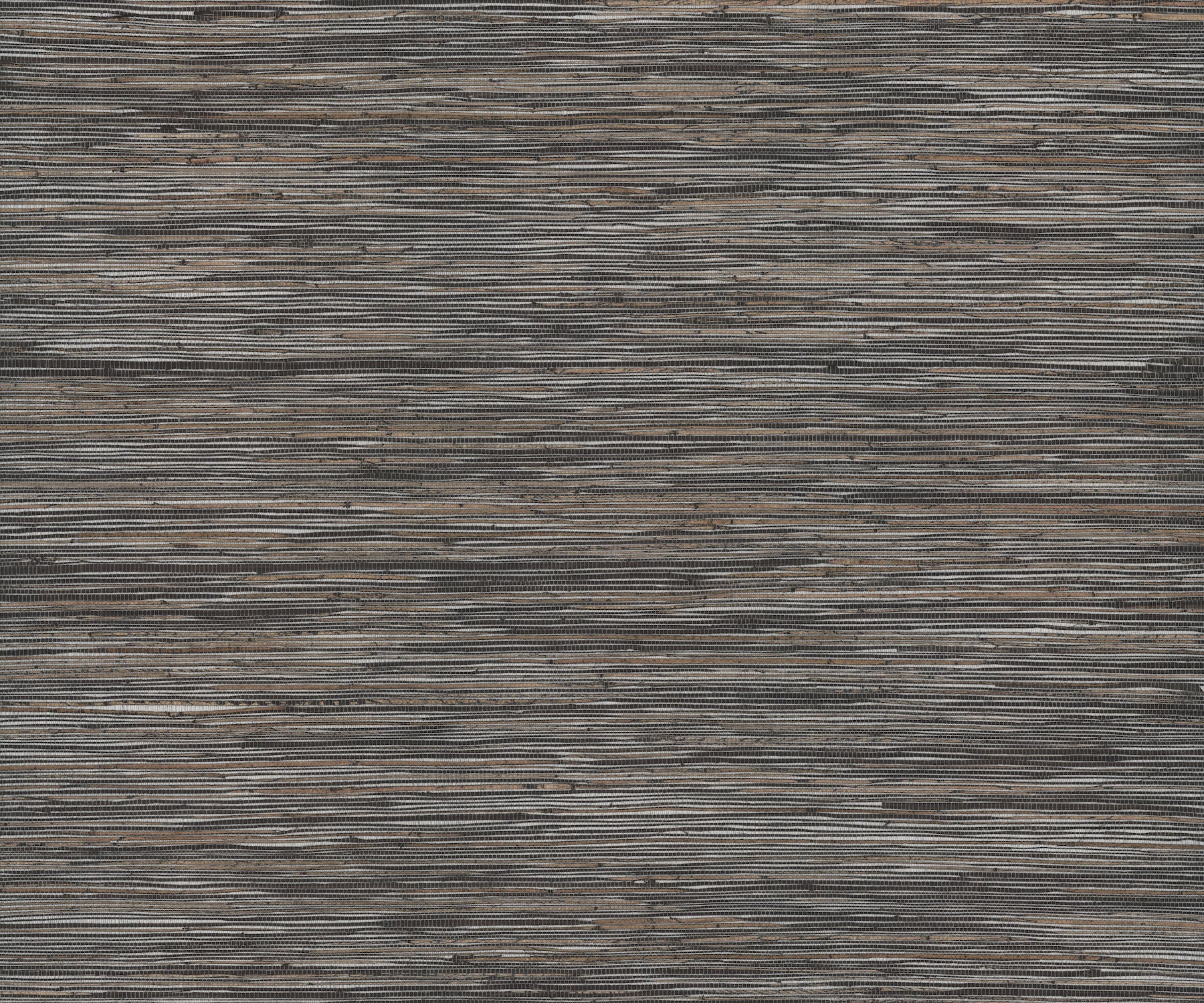 Black & Silver shimmering hemp grasscloth wallpaper with a natural woven texture.