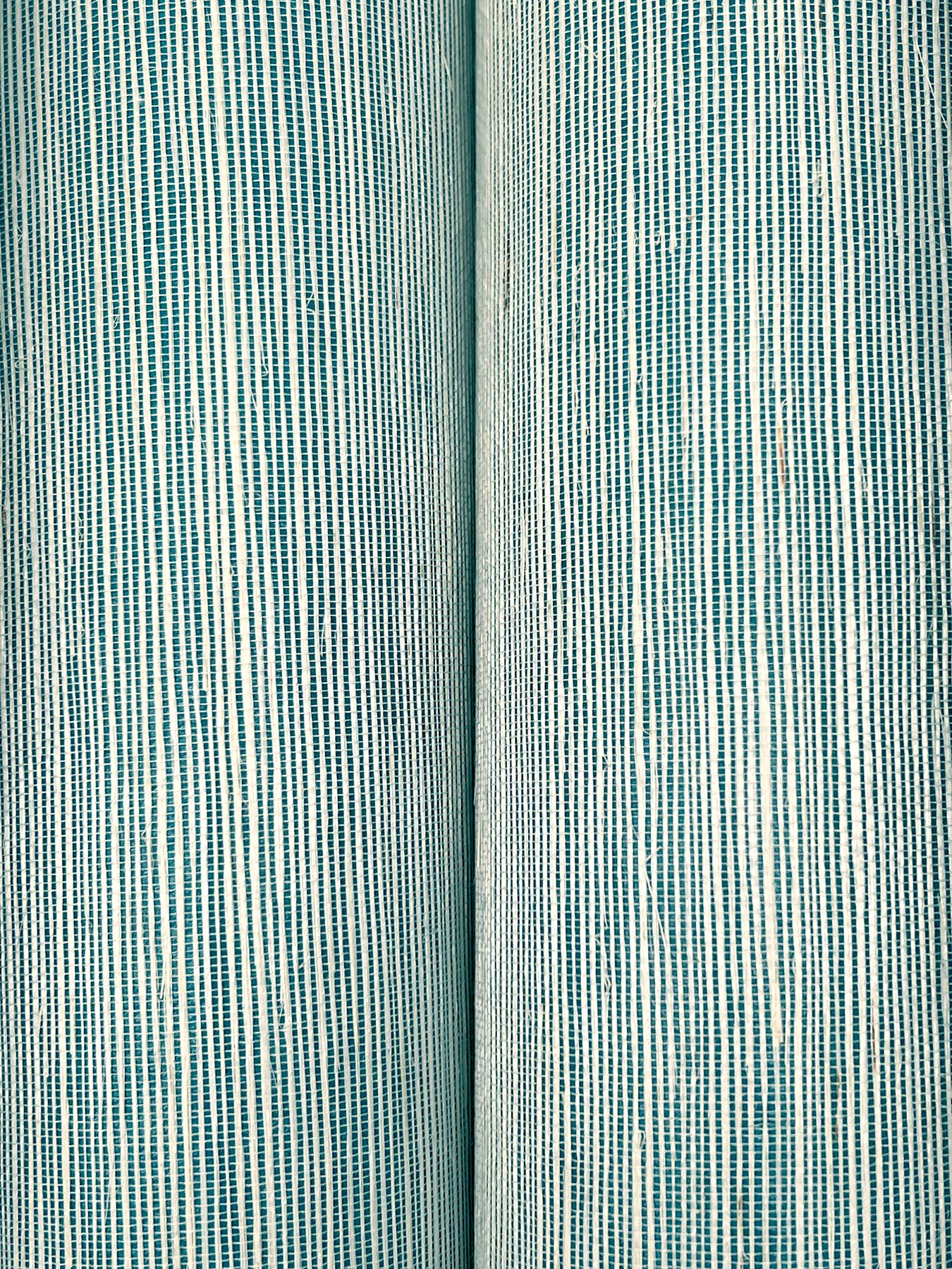 York Wallcoverings Ronald Redding Maguey Sisal Vanilla Turquoise Wallpaper Grasscloth Naturals Vanilla Turquoise  Wallpaper - YGL7086