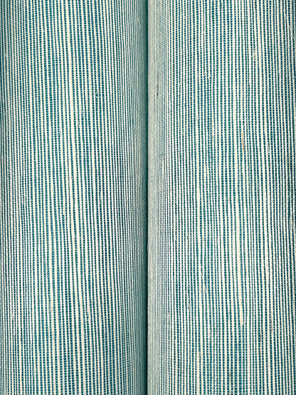 York Wallcoverings Ronald Redding Maguey Sisal Vanilla Turquoise Wallpaper Grasscloth Naturals Vanilla Turquoise  Wallpaper - YGL7086