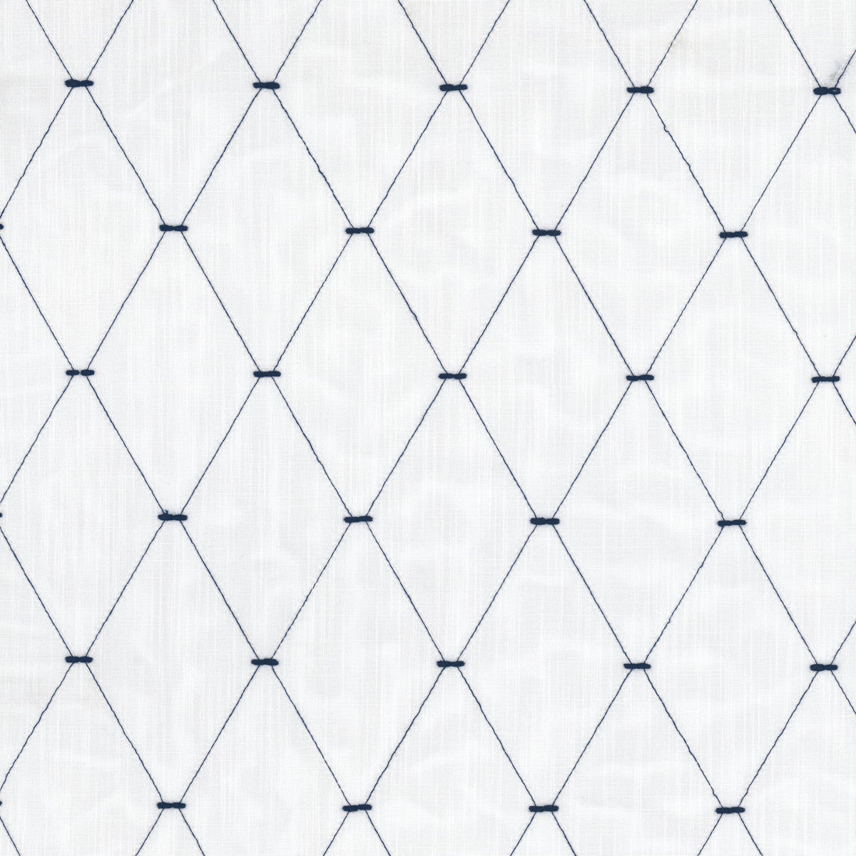 STOUT TEXTILES  DRAPERY,EMBROIDERIES TRADITIONAL, DIAMOND INDIGO,INK   - YOKE-3