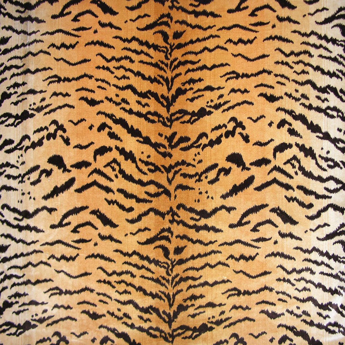 SCALAMANDRE  TIGER - SILK FABRIC BROWN ON GOLD   - YS 00010691 NEW SKU # YS06910001