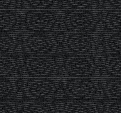 York Wallcoverings Tea Garden II Daystone Black Wallpaper Transitional Geometrics Blacks   - ZA8013