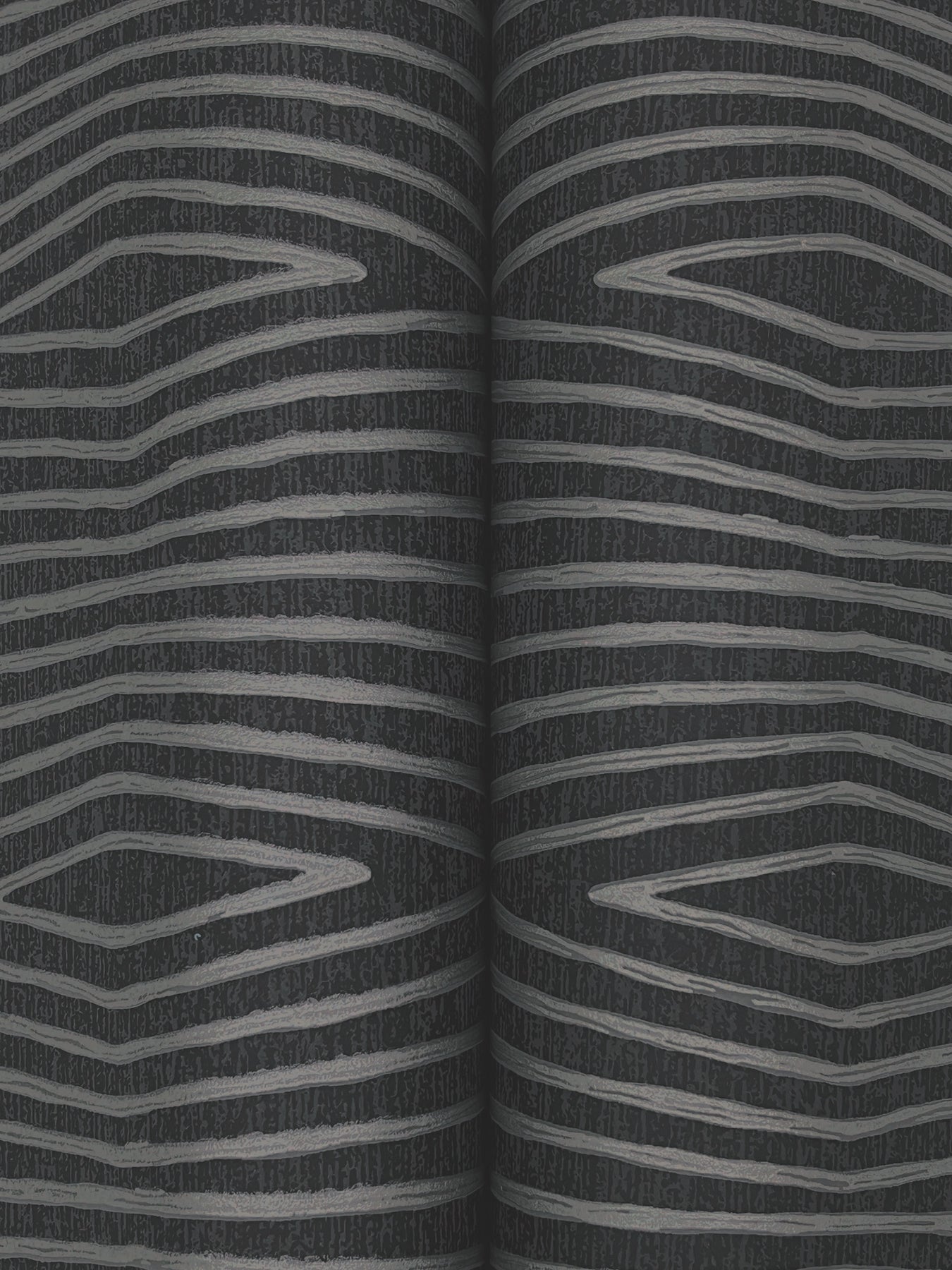 York Wallcoverings Tea Garden II Daystone Black Wallpaper Transitional Geometrics Blacks   - ZA8013