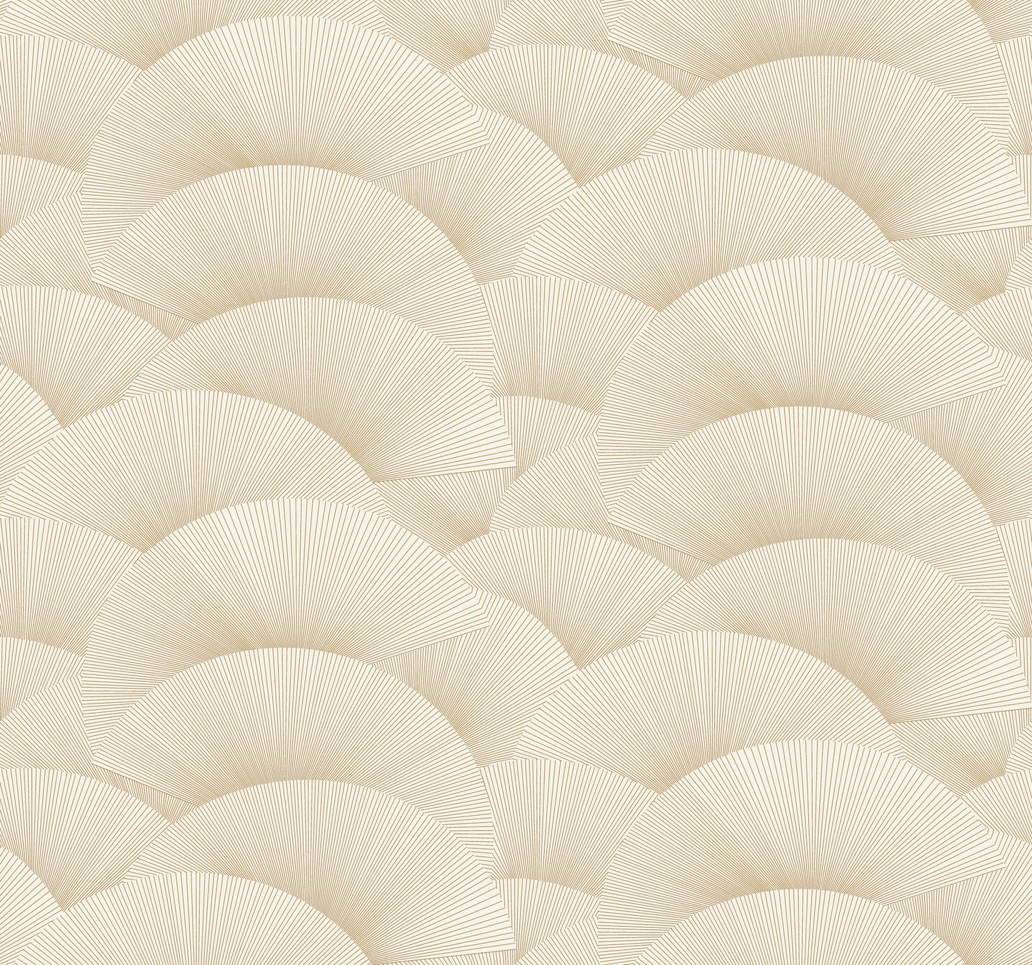 York Wallcoverings Tea Garden II Morning Shell Cream and Gold Wallpaper Transitional Geometrics Whites and Off-Whites   - ZA8021