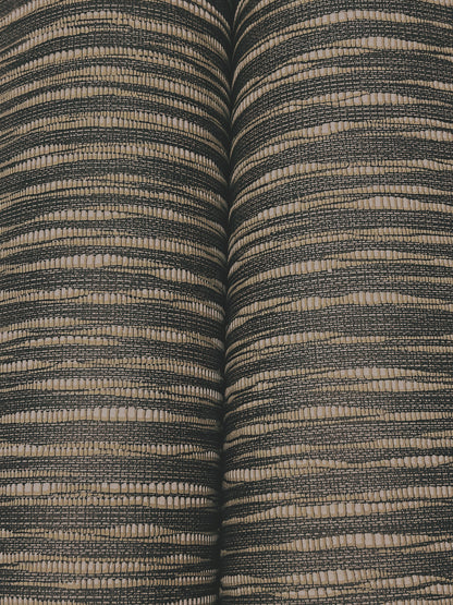 York Wallcoverings Tea Garden II Lotus Weave Charcoal Wallpaper Eclectic Faux Grasscloth Greys   - ZA8041