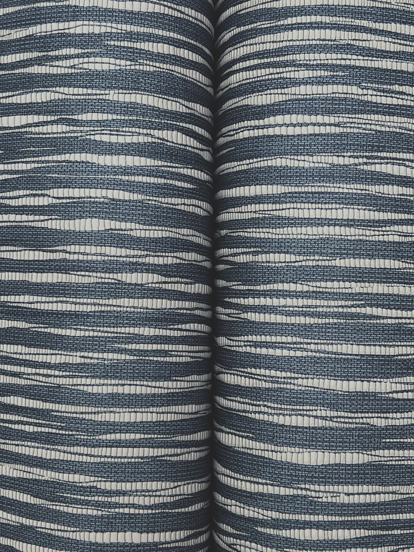 York Wallcoverings Tea Garden II Lotus Weave Navy Wallpaper Eclectic Faux Grasscloth Blues   - ZA8042