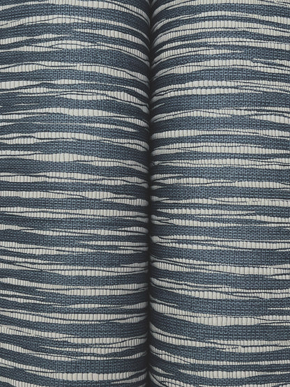 York Wallcoverings Tea Garden II Lotus Weave Navy Wallpaper Eclectic Faux Grasscloth Blues   - ZA8042