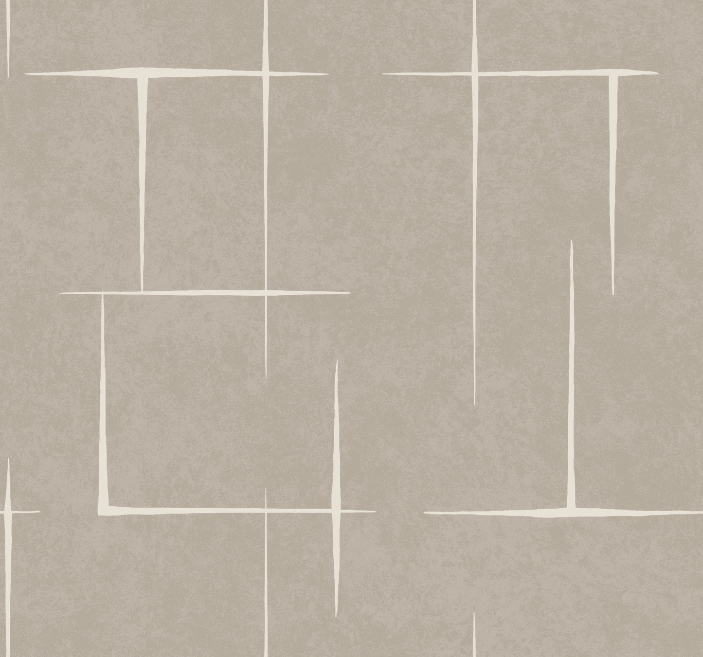 York Wallcoverings Tea Garden II Malia White and Taupe Wallpaper Modern Geometrics Browns   - ZA8052