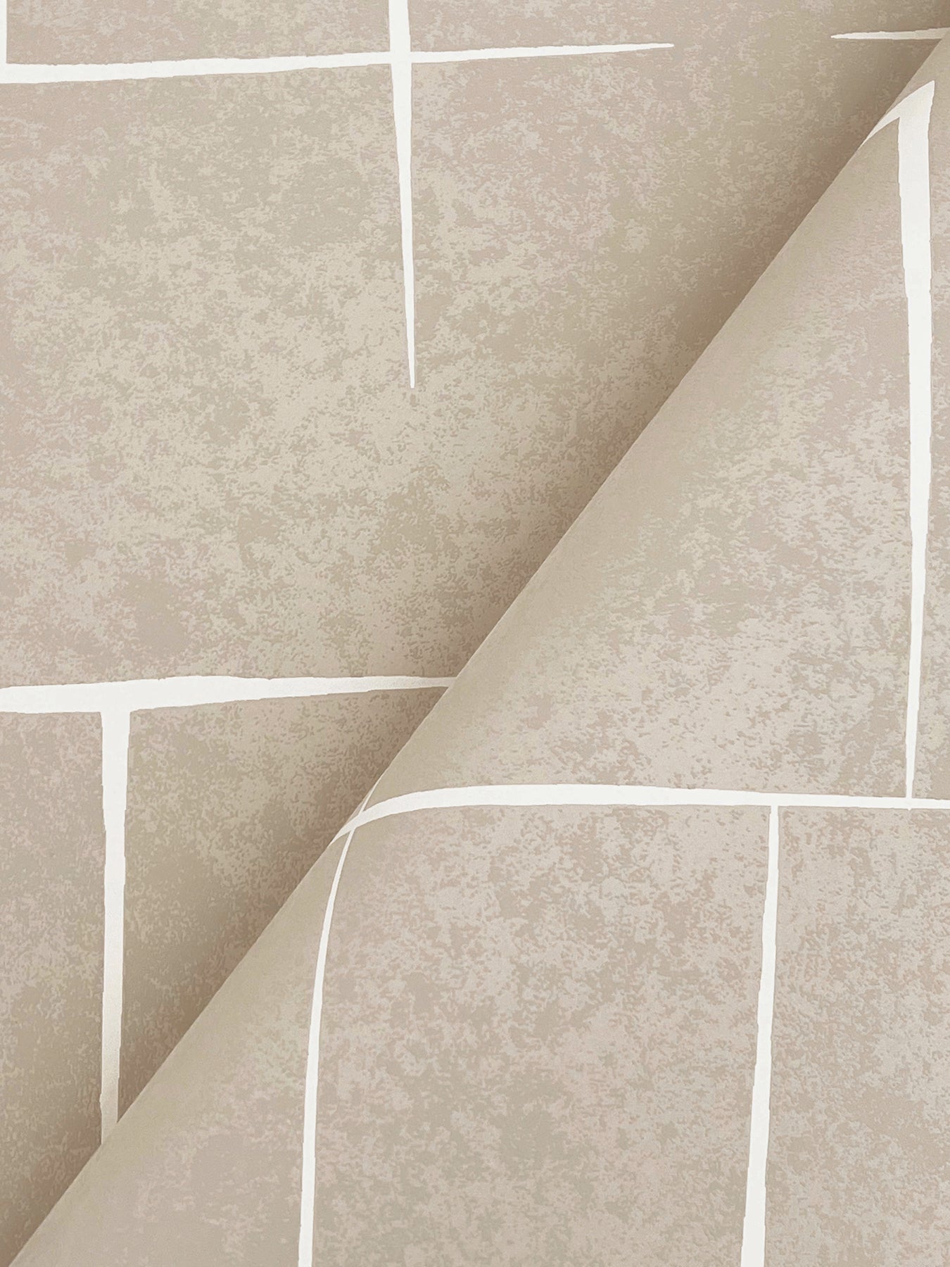 York Wallcoverings Tea Garden II Malia White and Taupe Wallpaper Modern Geometrics Browns   - ZA8052