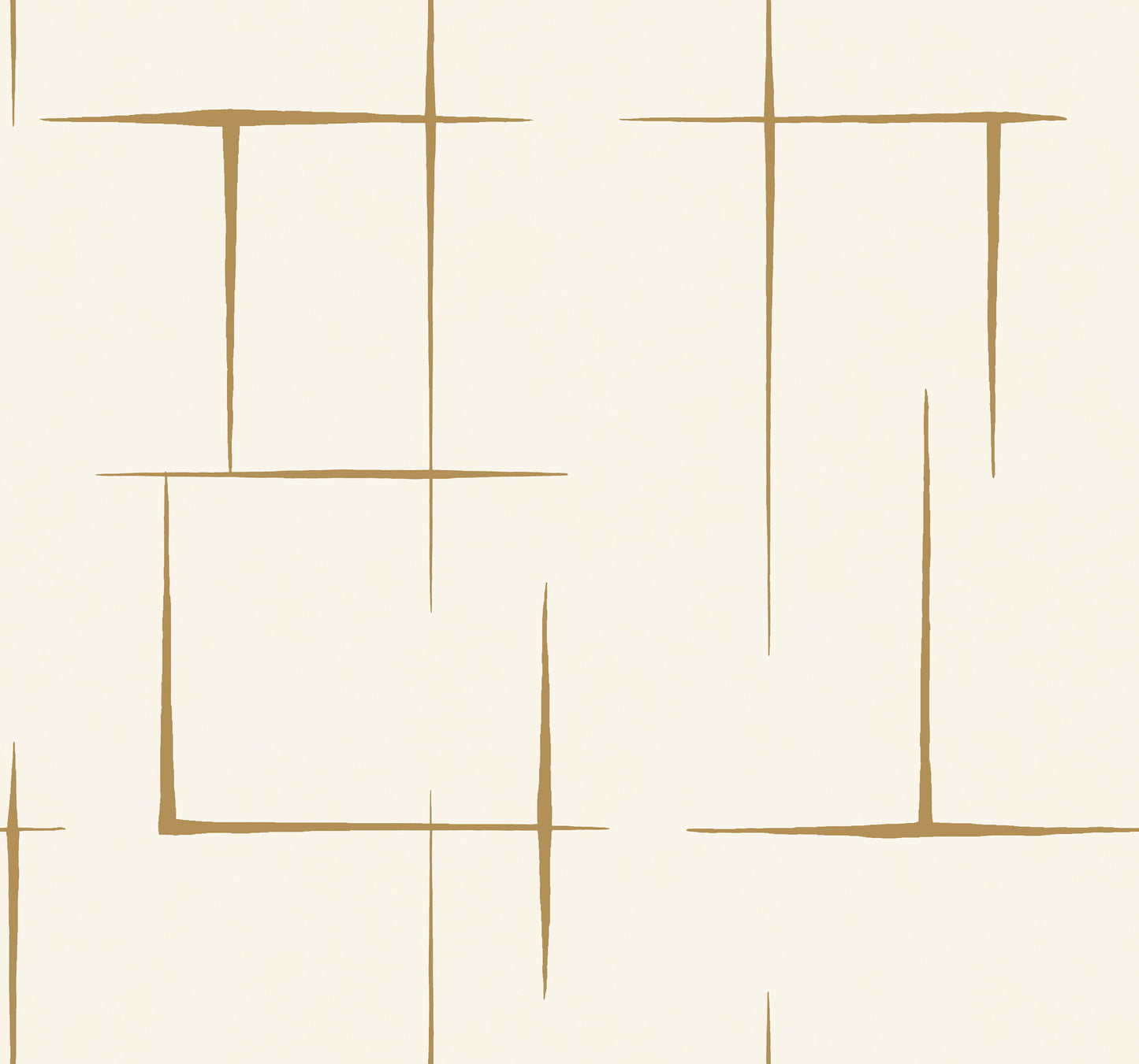 Beige abstract geometric print with tan lines forming squares and rectangles.