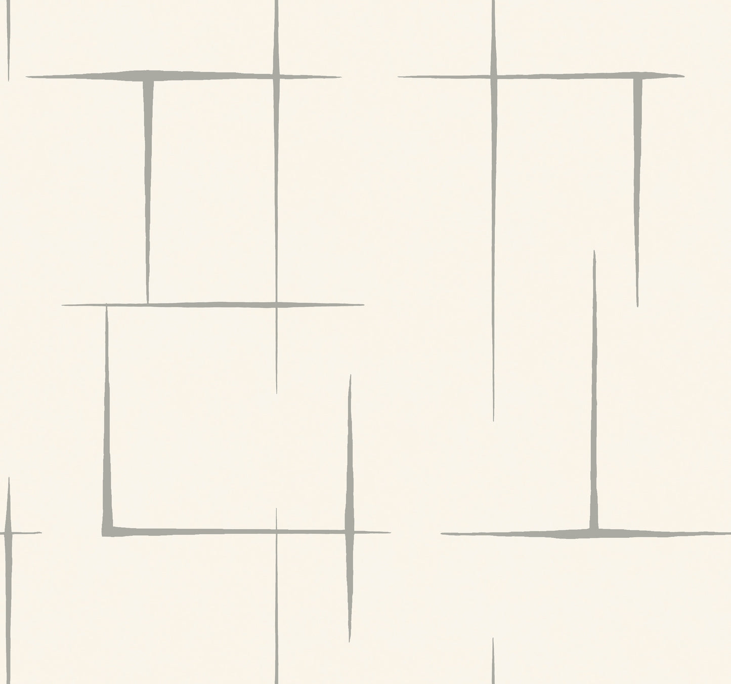 York Wallcoverings Tea Garden II Malia Grey and White Wallpaper Modern Geometrics Whites and Off-Whites   - ZA8055