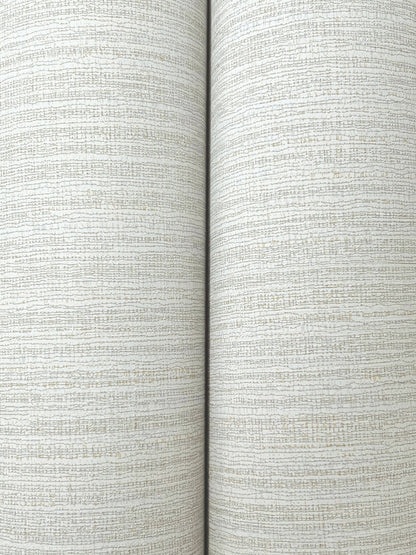 York Wallcoverings Tea Garden II Amyra Silk White Wallpaper Eclectic Weaves Whites and Off-Whites   - ZA8091N