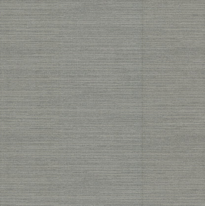 York Wallcoverings Beige and Neutrals Amyra Silk Charcoal Wallpaper Eclectic Weaves Blacks   - ZA8097N