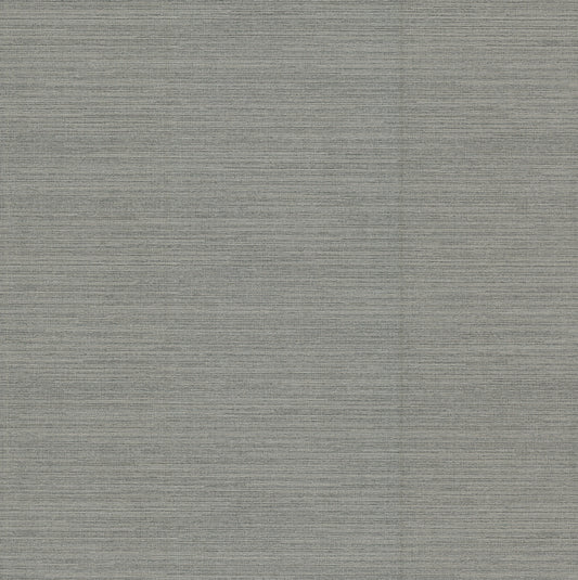 York Wallcoverings Beige and Neutrals Amyra Silk Charcoal Wallpaper Eclectic Weaves Blacks   - ZA8097N