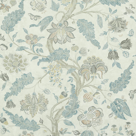 ZOFFANY Indienne Print Fabric Leaves , Trees Natrual,Aubusson   - ZAQF322699