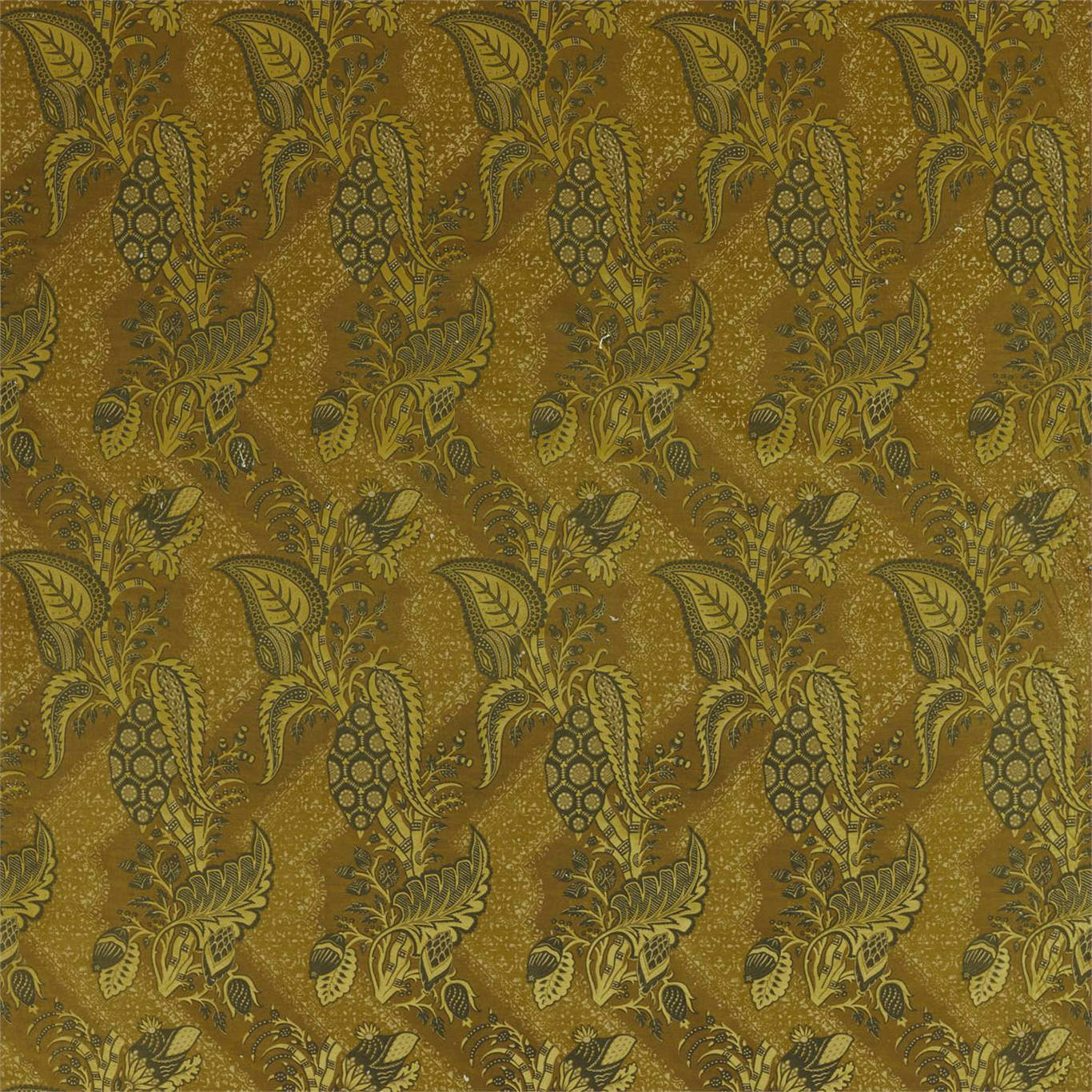 ZOFFANY Bizarre Velvet Fabric Leaves , Trees Tigers Eye   - ZAQF322706