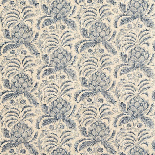ZOFFANY Pina de Indes Fabric Contemporary, Floral Indigo   - ZART322764
