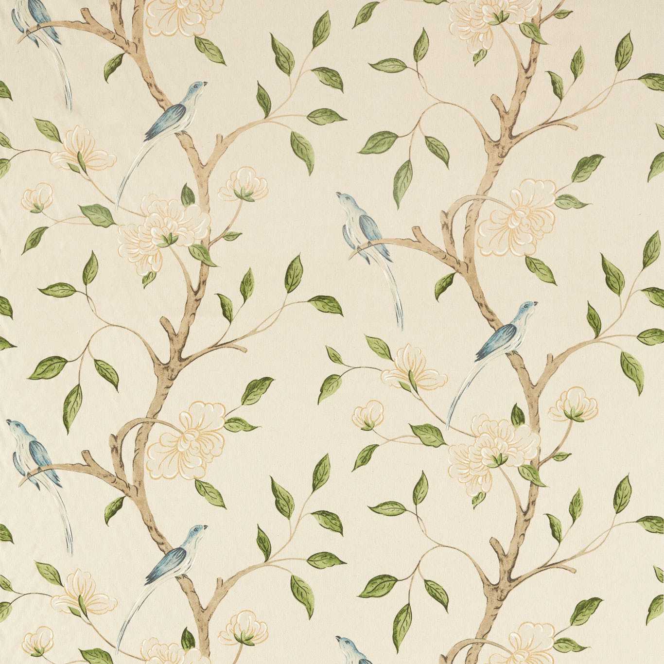 ZOFFANY Eleonora Print Fabric Classic Floral Evergreen   - ZART322771