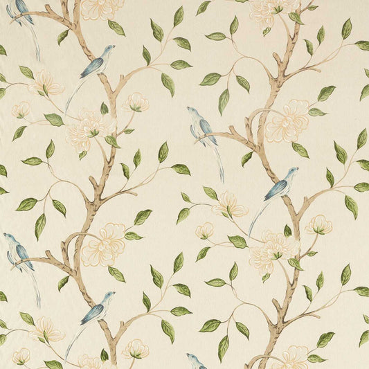 ZOFFANY Eleonora Print Fabric Classic Floral Evergreen   - ZART322771