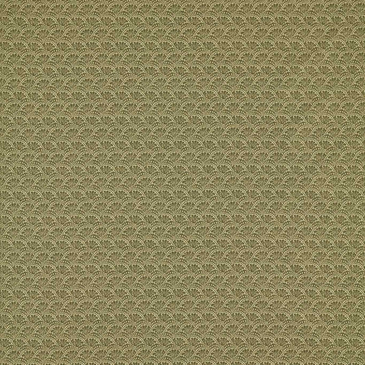 ZOFFANY Tudor Damask Fabric Contemporary, Floral Olivine   - ZARW333369