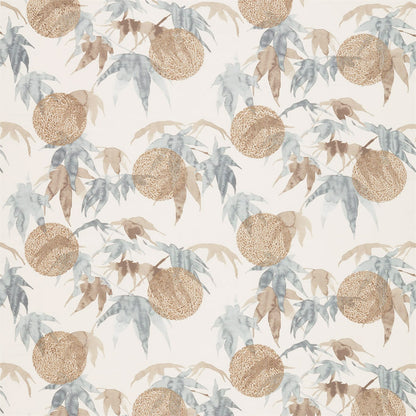 ZOFFANY Acer Fabric Leaves , Trees Charcoal,Stone   - ZATM332440