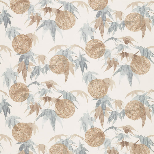 ZOFFANY Acer Fabric Leaves , Trees Charcoal,Stone   - ZATM332440