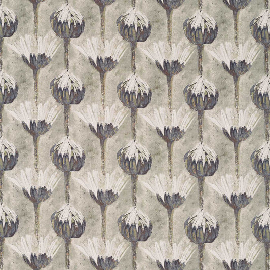 ZOFFANY Marketa Fabric Contemporary, Floral Blue Umber   - ZBOL322607