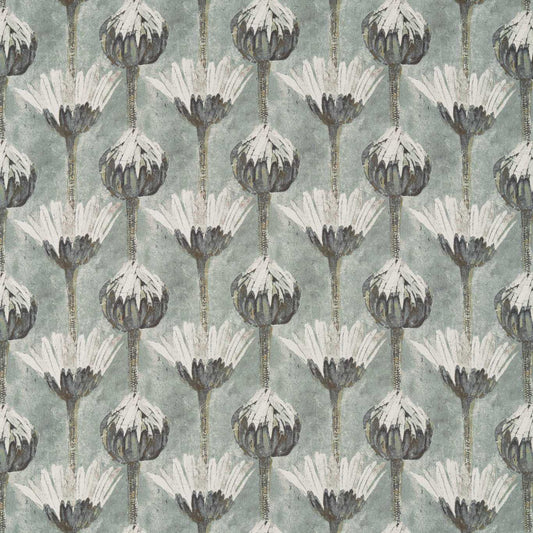 ZOFFANY Marketa Fabric Contemporary, Floral Logwood Grey   - ZBOL322609