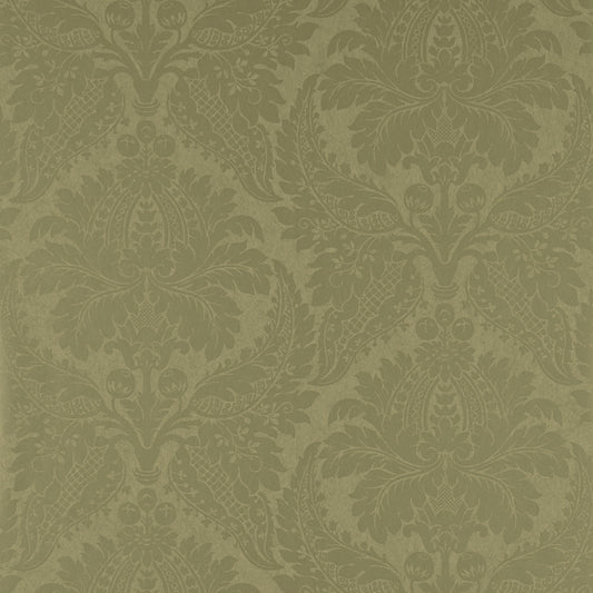 ZOFFANY Malmaison Damask Wallpaper Damasks Old Gold  Rotary Printed Wallpaper - ZCON311996