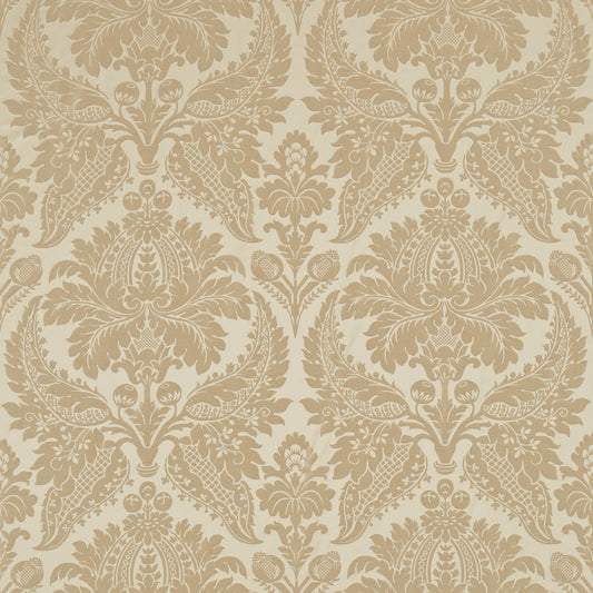 ZOFFANY Malmaison Damask Fabric Damasks Pale Gold   - ZCON331932
