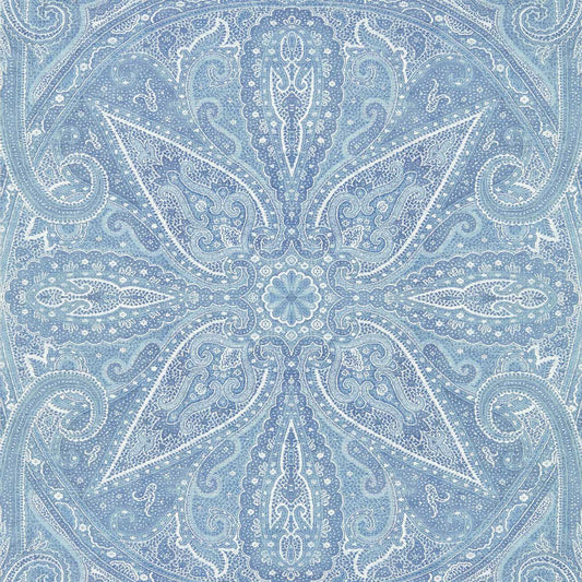 ZOFFANY Grand Paisley Wallpaper Damasks Indigo  Digital Printed Wallpaper Wide Width - ZCOT313018