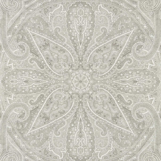 ZOFFANY Grand Paisley Wallpaper Damasks Silver  Digital Printed Wallpaper Wide Width - ZCOT313019