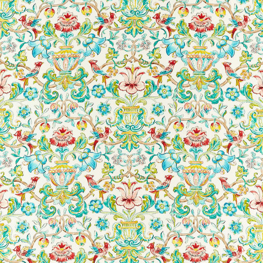 ZOFFANY Pompadour Print Fabric Classic Floral Multi   - ZCOT322743