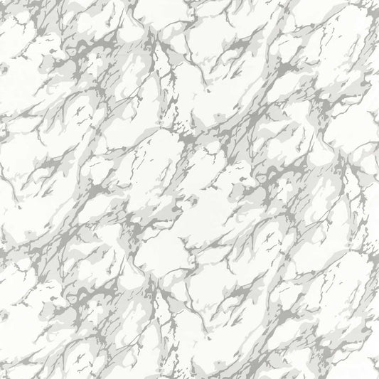 ZOFFANY French Marble Fabric Abstract , Graphic Empire Grey,Perfect White   - ZCOT322748
