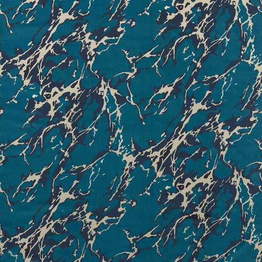 ZOFFANY French Marble Velvet Fabric Abstract , Graphic Serpentine   - ZCOT322749