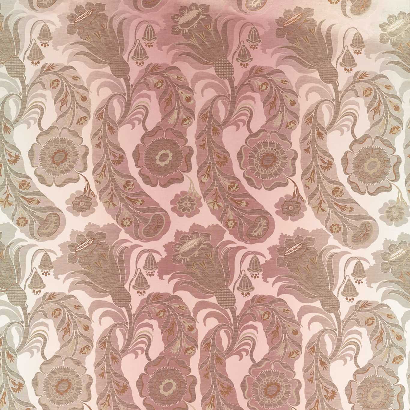 ZOFFANY Sezincote Damask Fabric Contemporary, Floral Tuscan Pink   - ZCOT333299