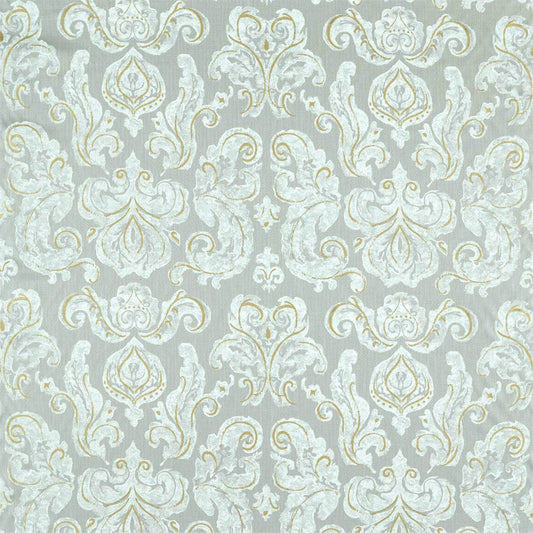 ZOFFANY Brocatello Impasto Fabric Contemporary, Floral Silver   - ZDAF322681